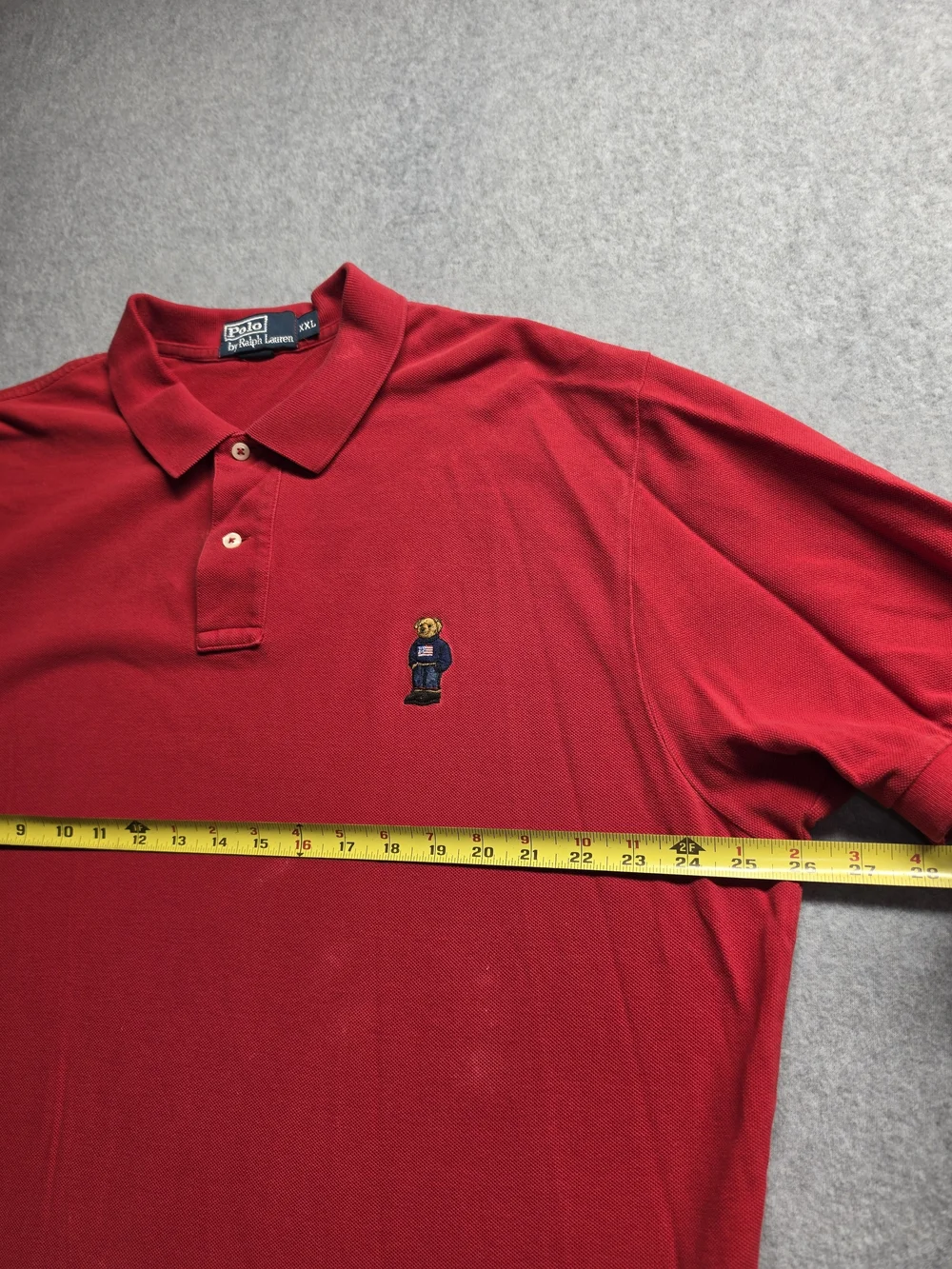 Polo Ralph Lauren Polo Bear Shirt Men's Size 2XL Red Vintage Polo RL13